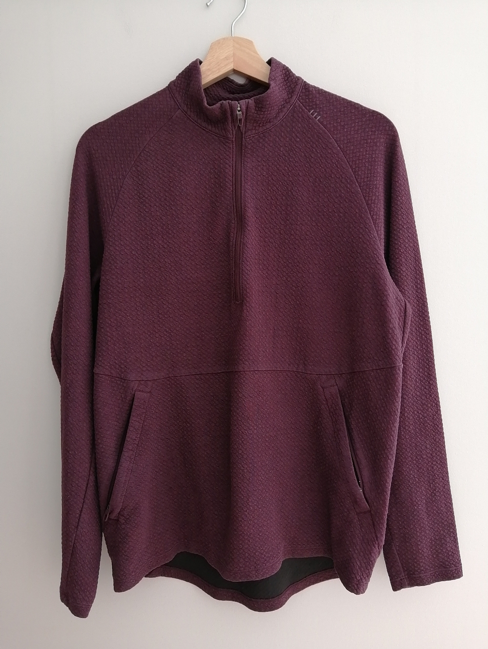 Lululemon Men's At Ease Half 1/2 Zip Sweater Heathered Cassis Small